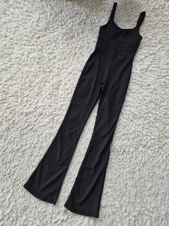 Wilo The Label Pants - Black Sleeveless Flared Jumpsuit
